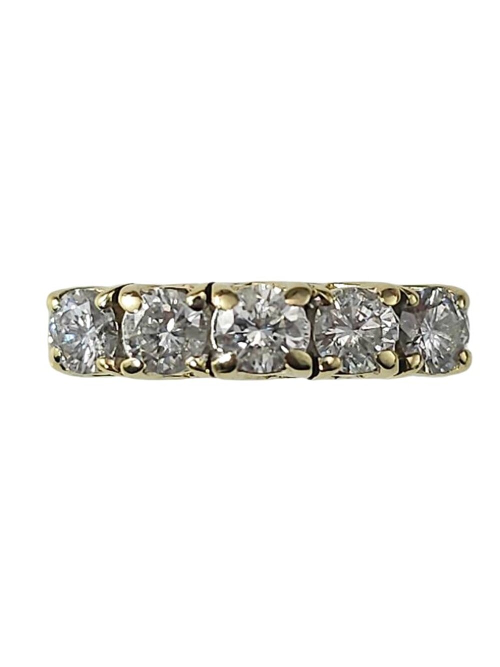 Estate 14Kt Yellow Gold Diamond Five-Stone Ring